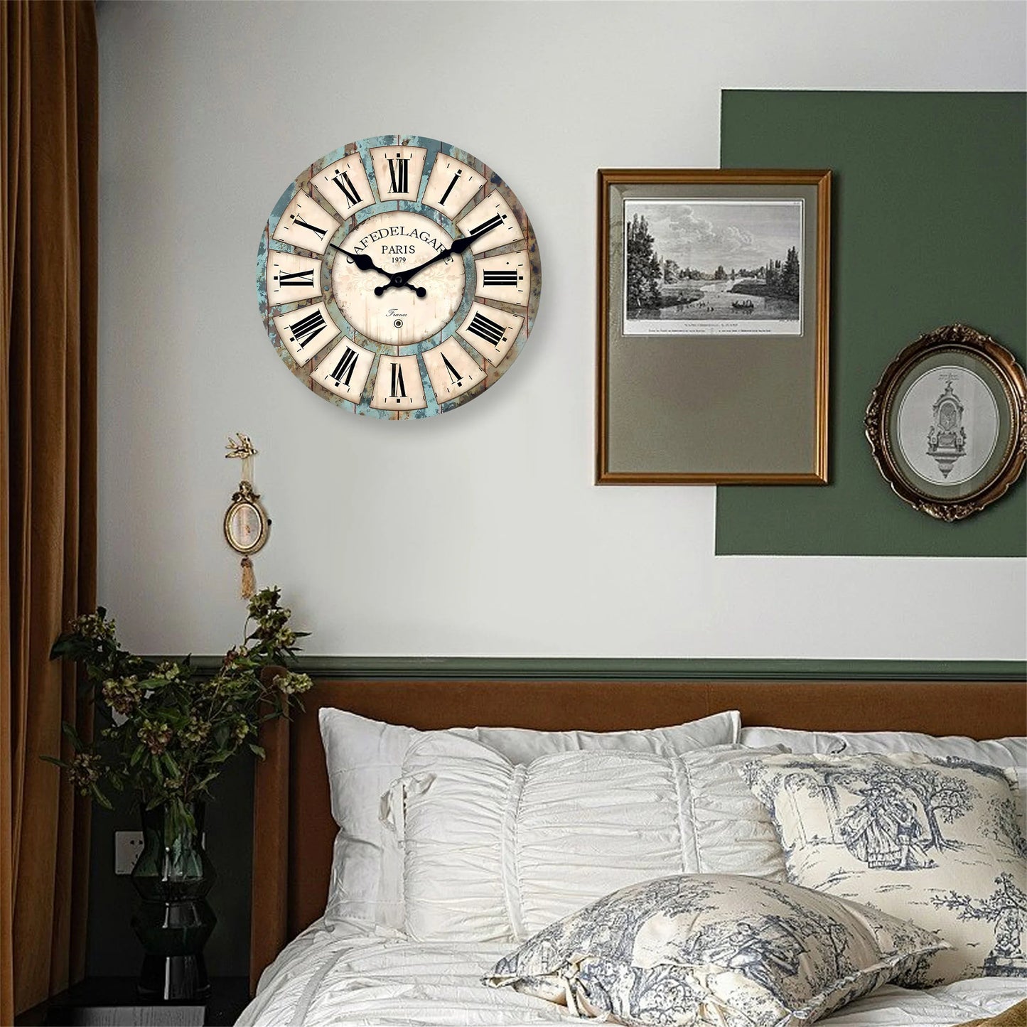 Horloge murale vintage country retro