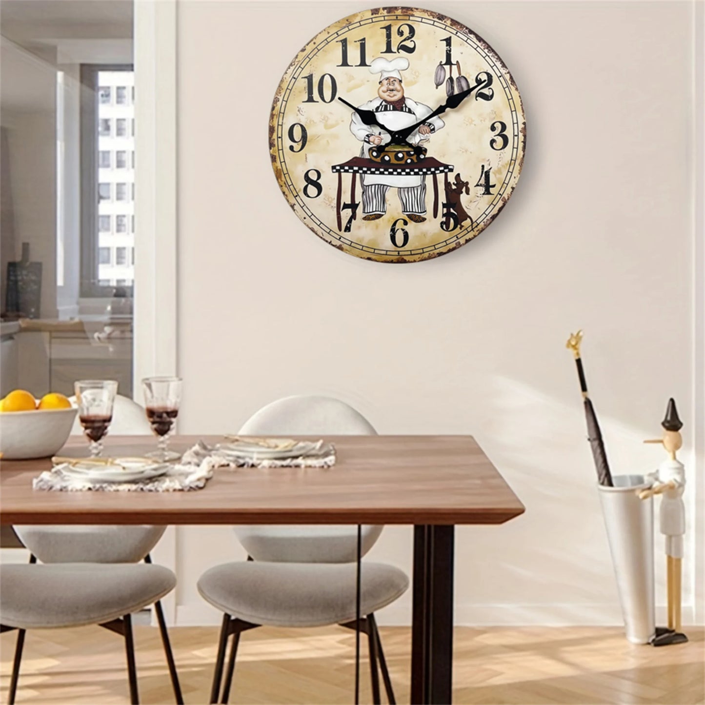 Horloge vintage chef cuisto