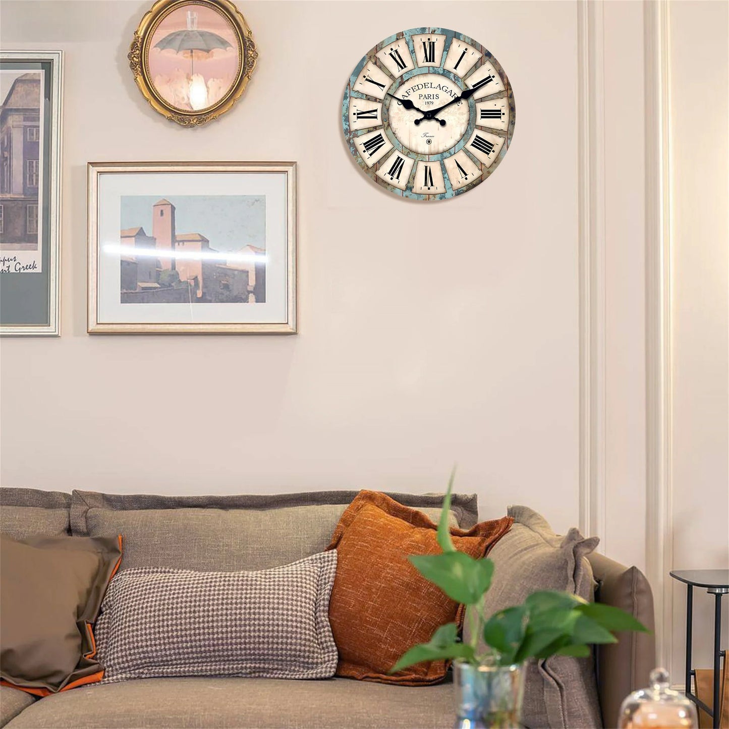 Horloge murale vintage country retro