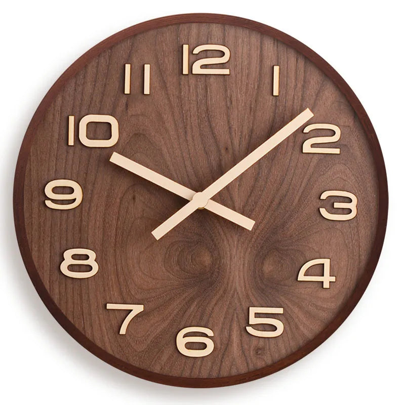 Horloge murale en bois de style