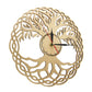 Horloge murale artistique en bois