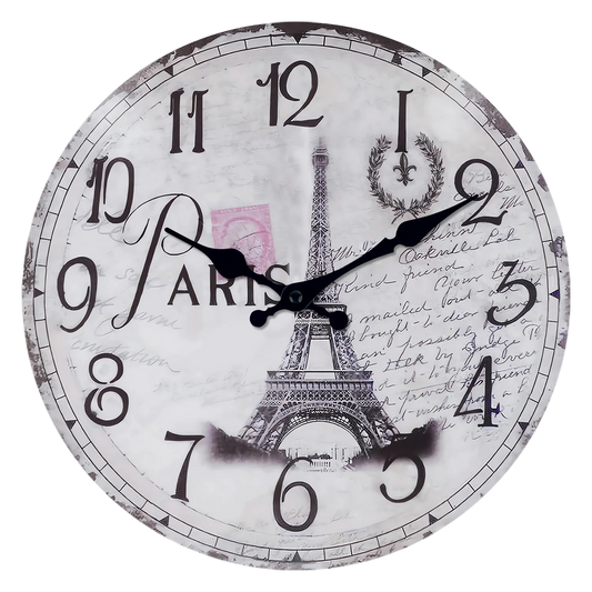 Horloge murale vintage paris love