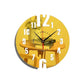 Horloge murale design jaune