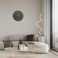Horloge murale design gris et orange