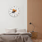 Horloge murale en bois décontractée à petit motif