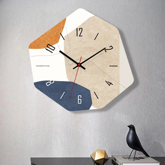 Horloge murale en bois à quartz moderne