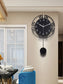 Horloge murale silencieuse pivotante