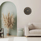 Horloge murale design gris et orange