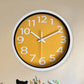 Horloge murale jaune