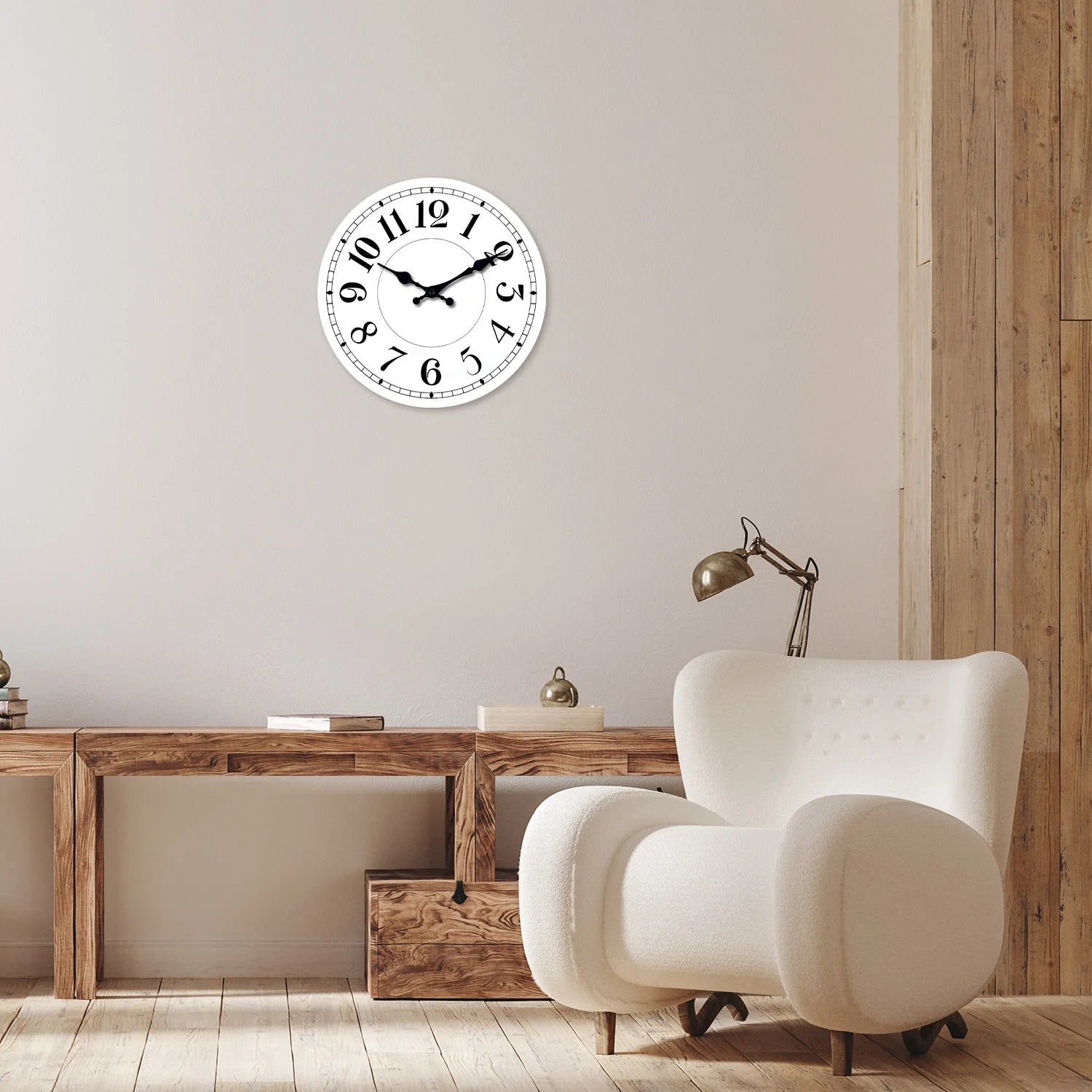 Horloge blanche décoration pour maison