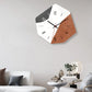 Horloge murale en bois à quartz moderne