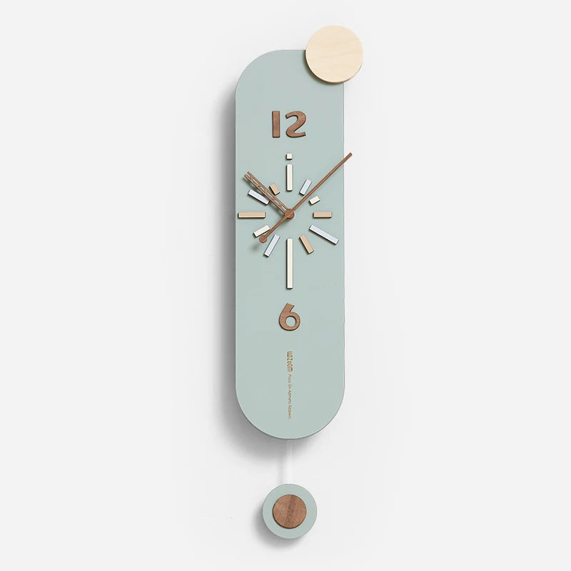 Grande horloge murale moderne bleu