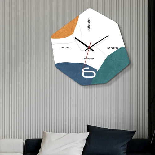 Horloge murale en bois à quartz moderne