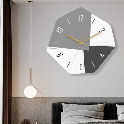 Horloge murale en bois à quartz moderne