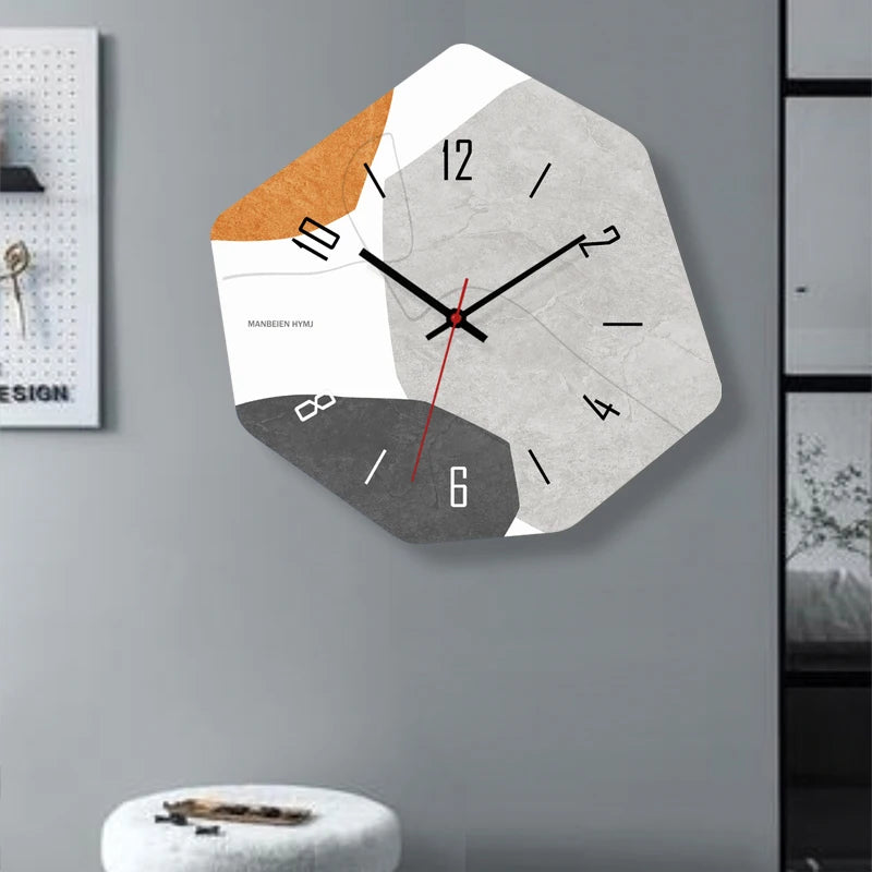 Horloge murale en bois à quartz moderne