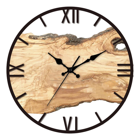 Horloge murale originale wood grain