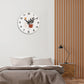 Horloge murale blanche à motif de pot de fleurs