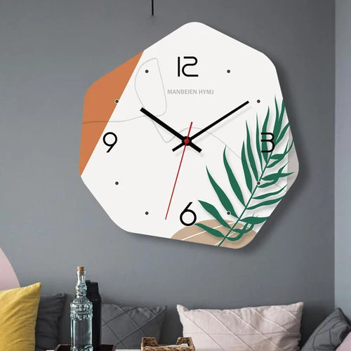 Horloge murale en bois à quartz moderne