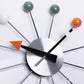 Horloge murale suspendue a boule colorée