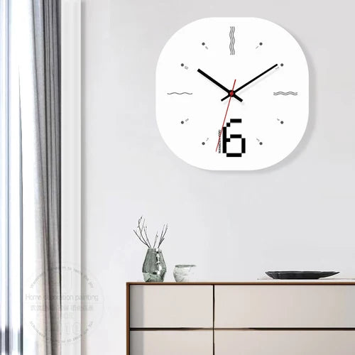 Horloge murale en bois à quartz moderne
