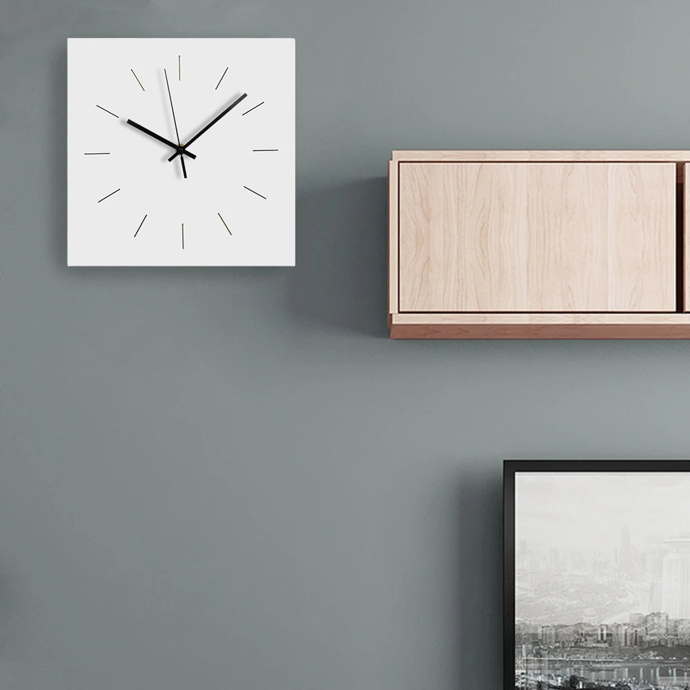 Grande Horloge Murale Décorative blanche en bois