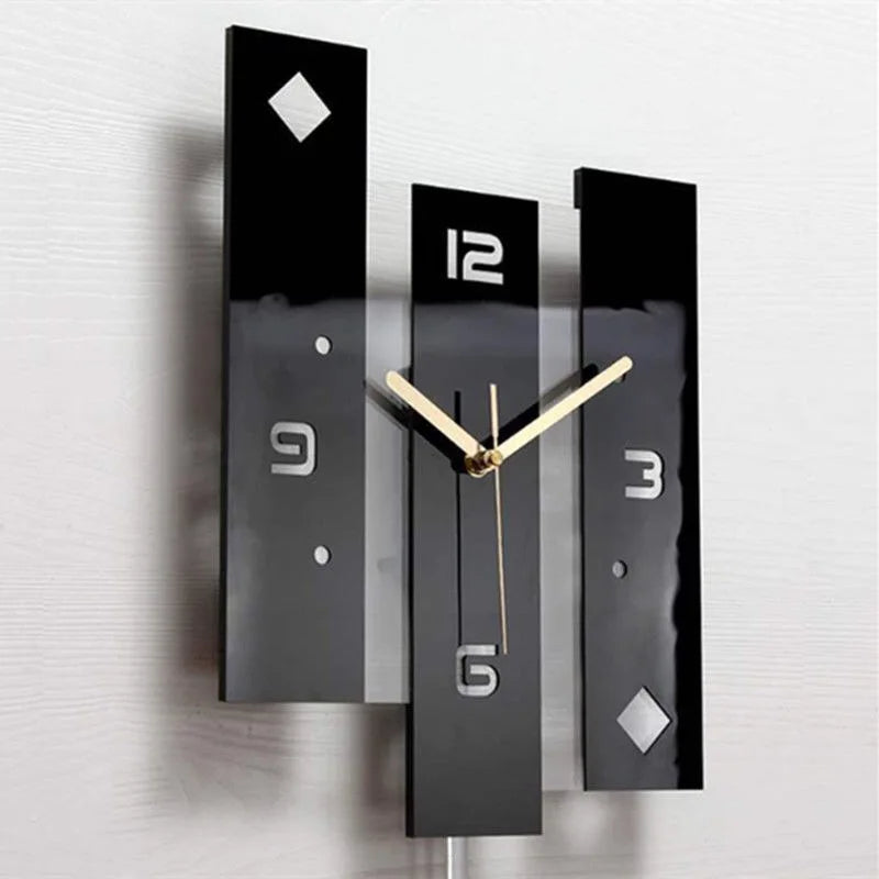 Grande horloge murale originale noir