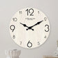 Horloge blanche à quartz silencieuse