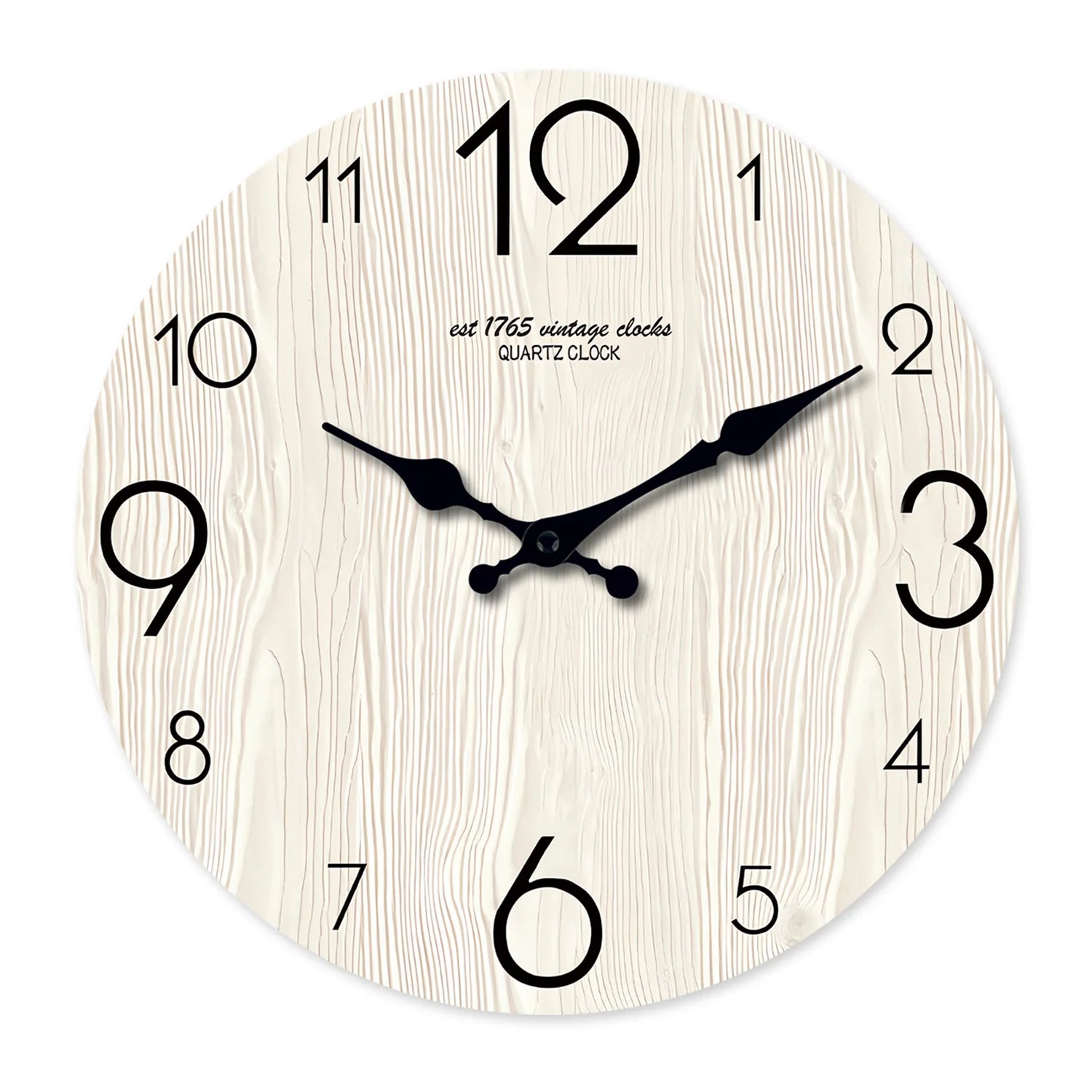 Horloge blanche à quartz silencieuse