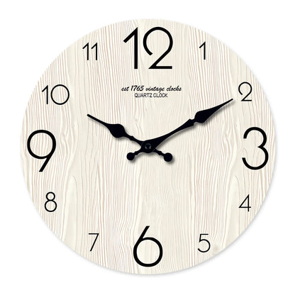 Horloge blanche à quartz silencieuse