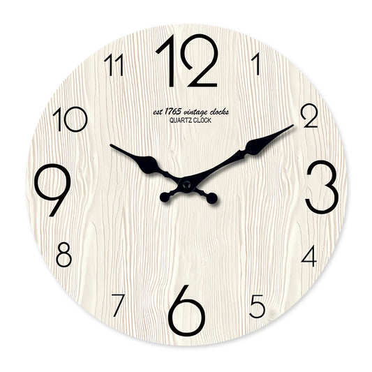 Horloge blanche à quartz silencieuse