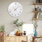 Horloge murale en marbre blanc