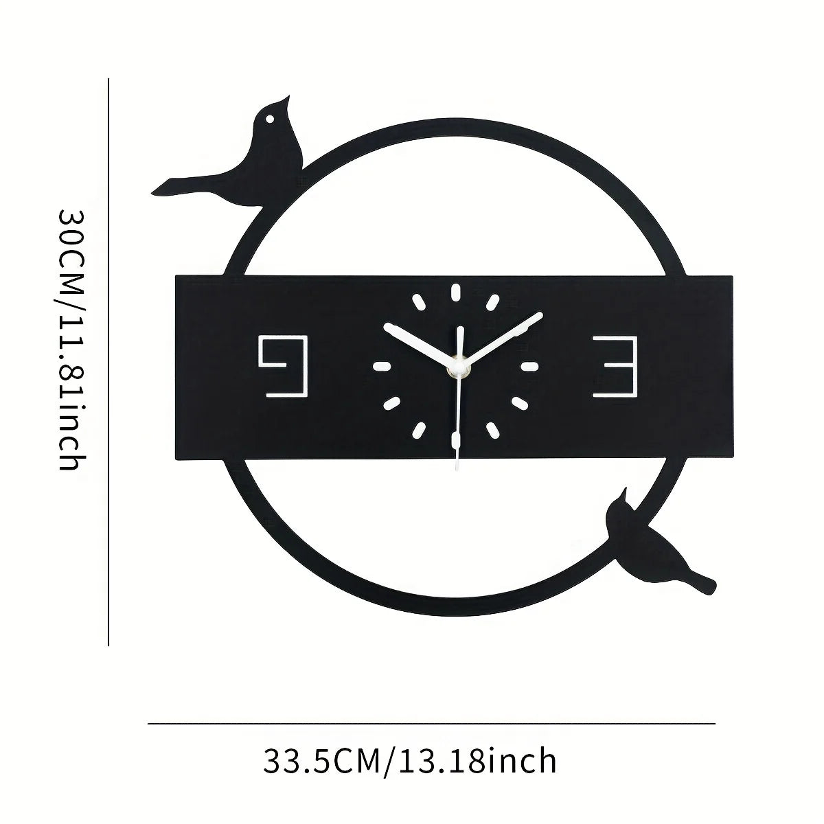 Horloge scandinave moderne en métal