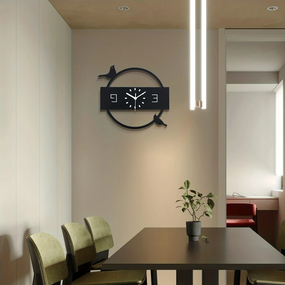 Horloge scandinave moderne en métal