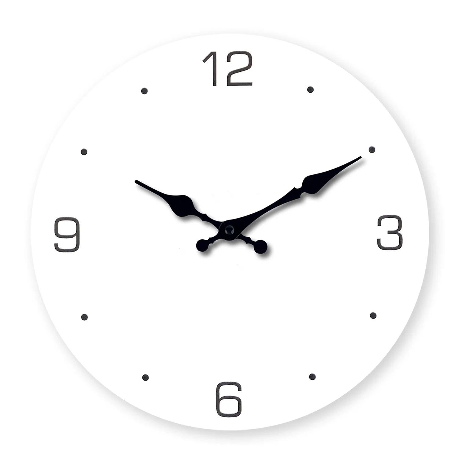 Horloge murale à motif blanc
