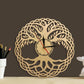Horloge murale artistique en bois