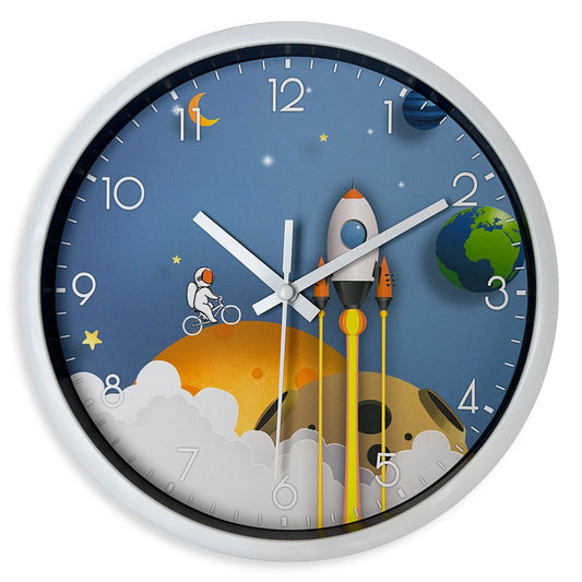 Horloge murale astronaute et fusée