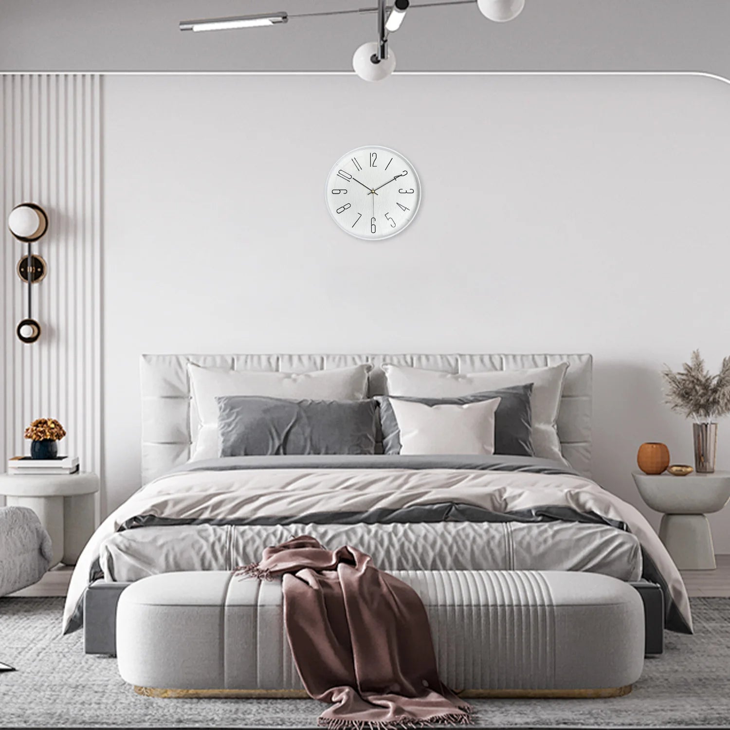 Horloge murale Blanche en 3D Normcore
