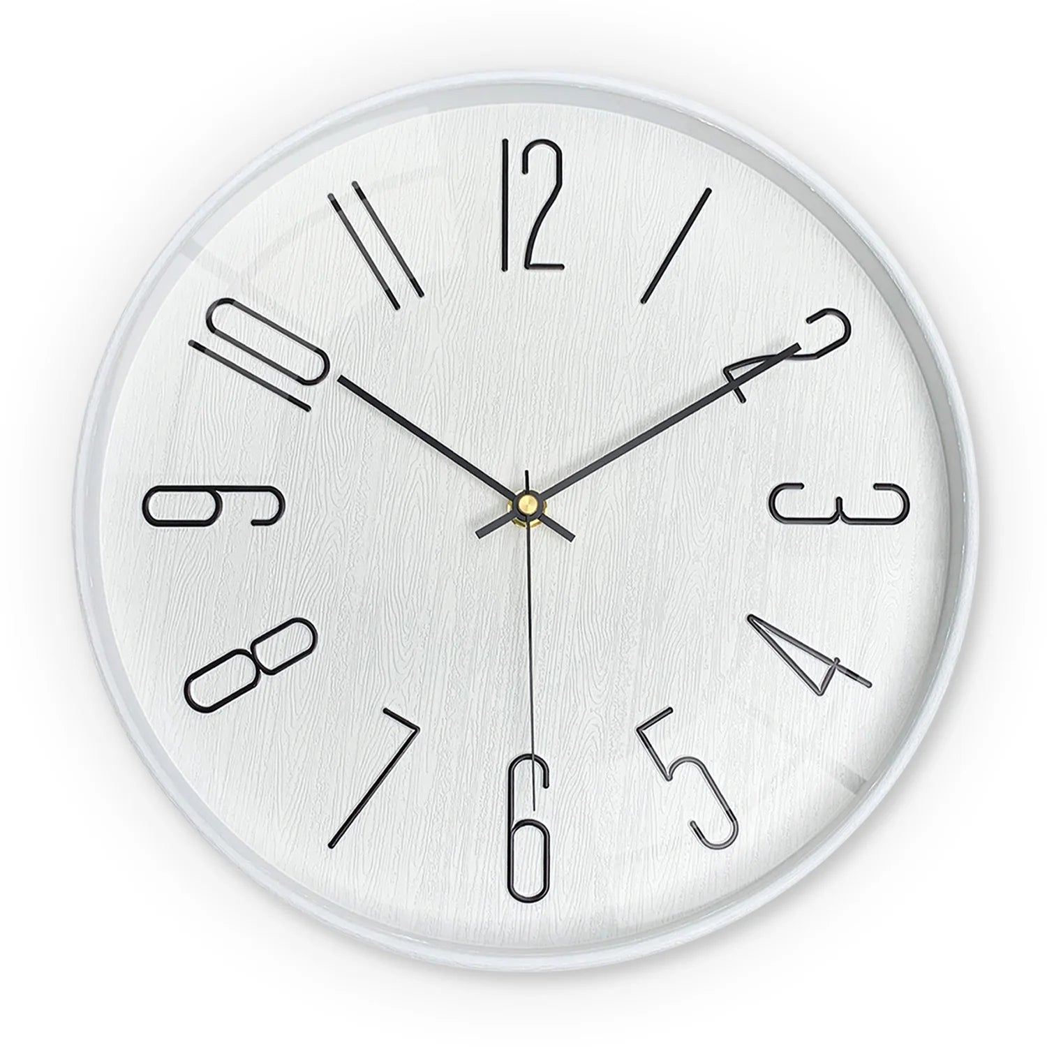 Horloge murale Blanche en 3D Normcore