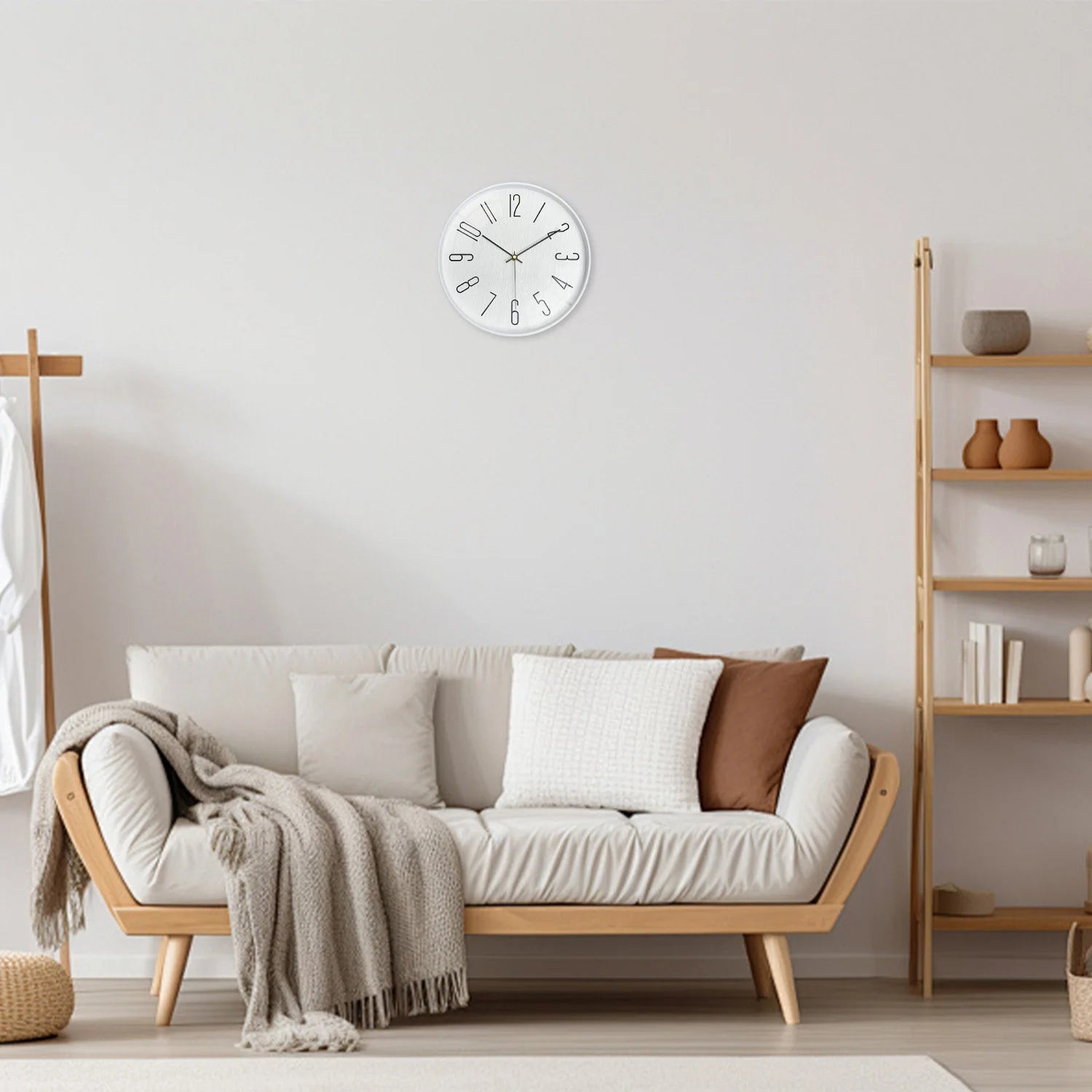 Horloge murale Blanche 3D Normcore