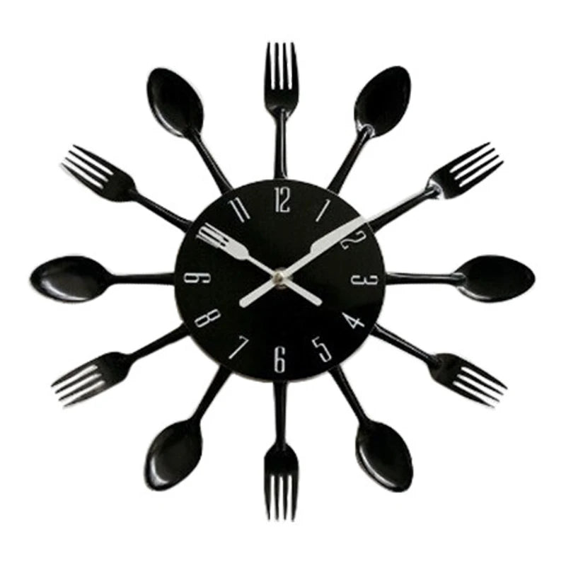 Horloge murale cuisine originale couverts