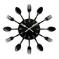 Horloge murale cuisine originale couverts