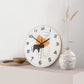 Horloge murale en bois décontractée à petit motif