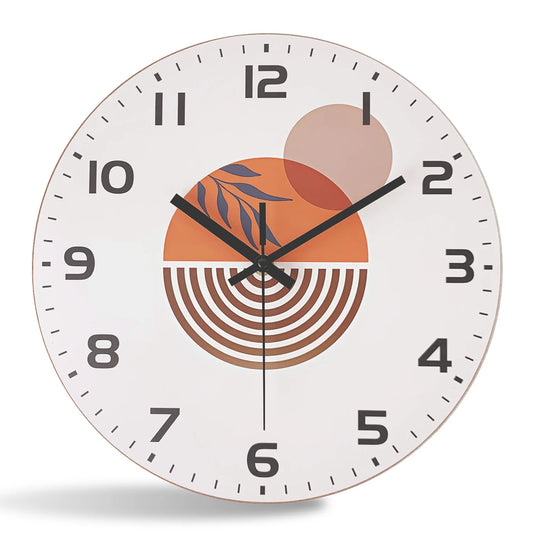 Horloge murale en bois à motif moderne