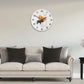 Horloge murale en bois décontractée à petit motif