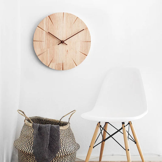 Horloge murale en bois nordic