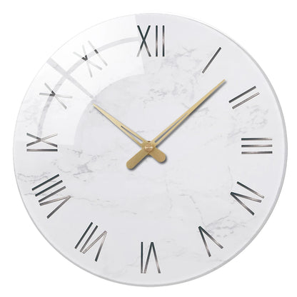 Horloge murale en marbre blanc