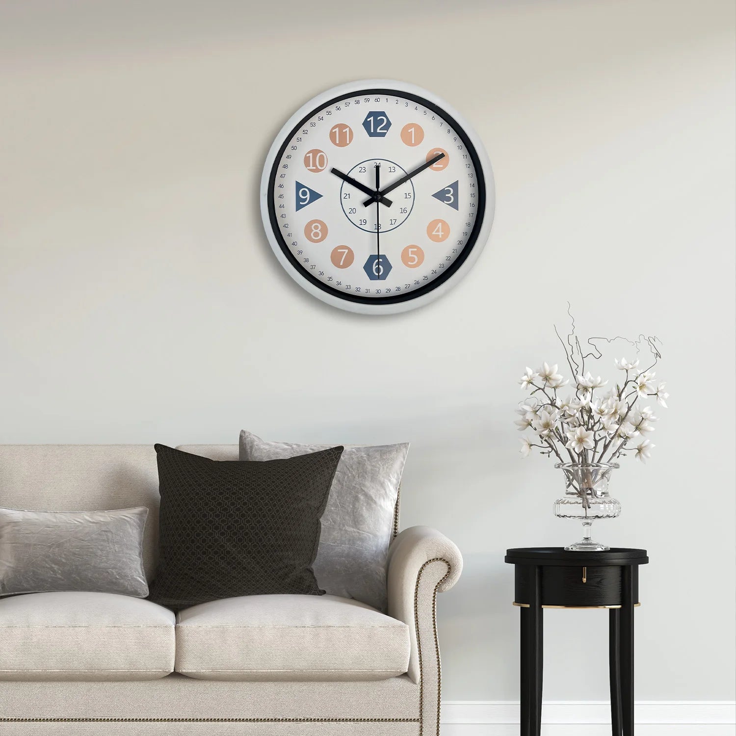 Petite horloge murale en verre