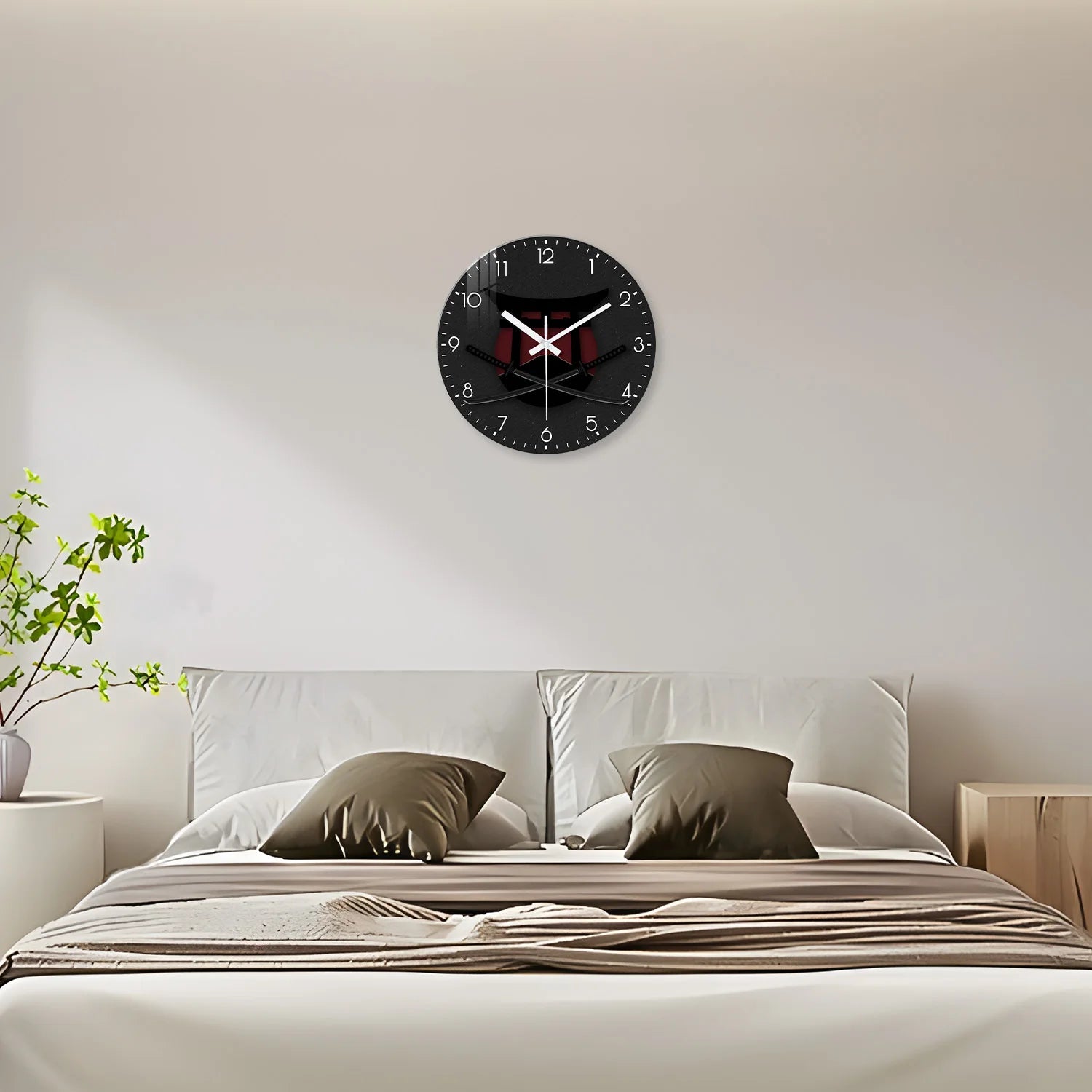 Horloge murale influence japonaise