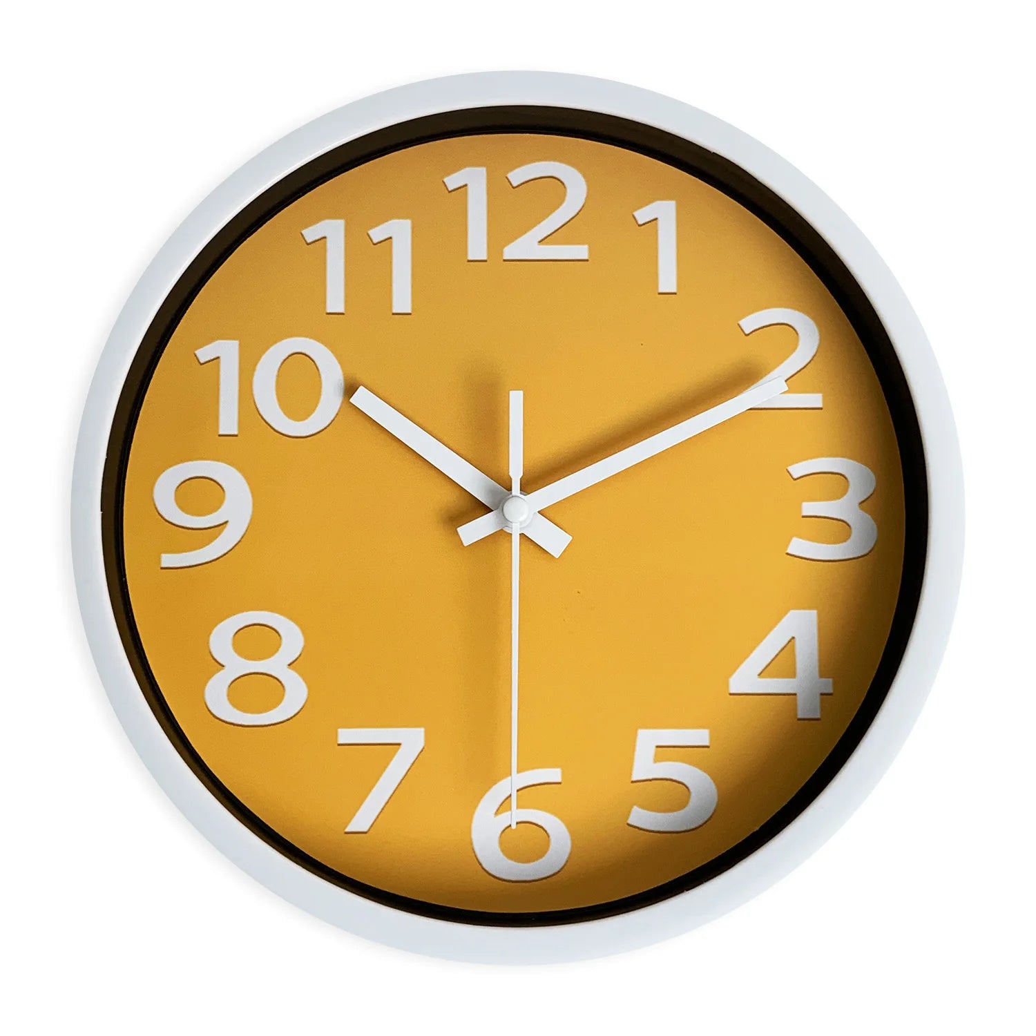 Horloge murale jaune