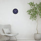 Petite Horloge murale moderne en verre à motif violet